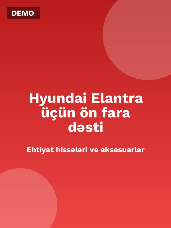 Hyundai Elantra üçün ön fara dəsti