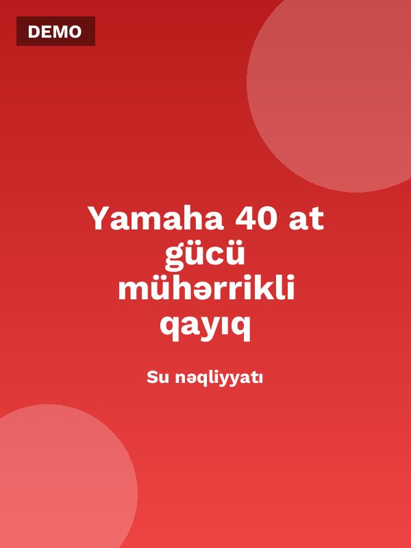 Yamaha 40 at gücü mühərrikli qayıq