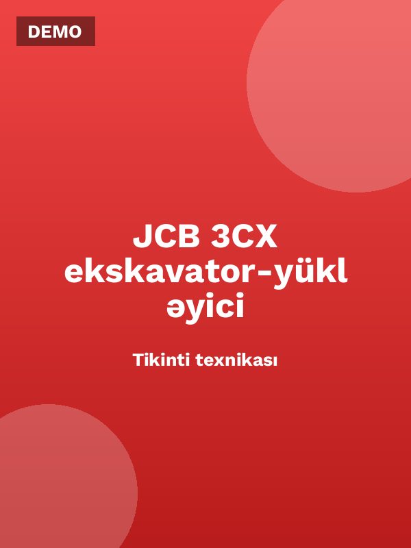 JCB 3CX ekskavator-yükləyici