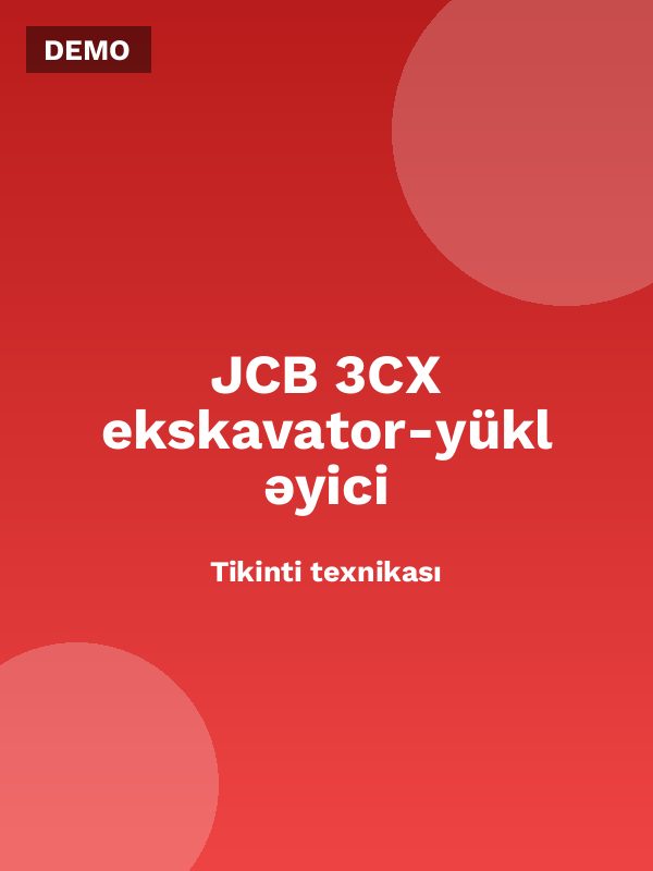 JCB 3CX ekskavator-yükləyici