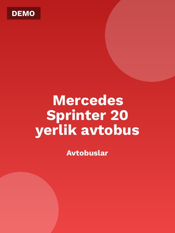 Mercedes Sprinter 20 yerlik avtobus