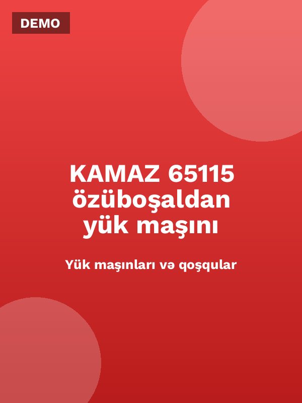 KAMAZ 65115 özüboşaldan yük maşını