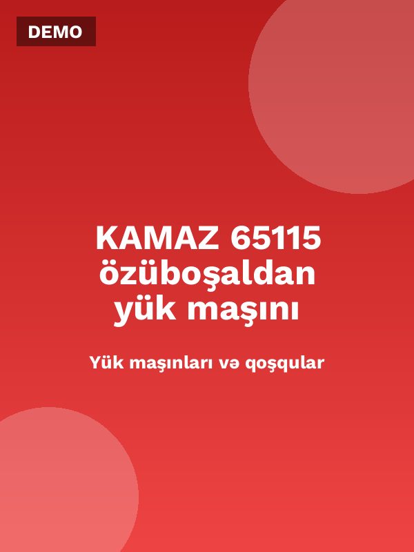 KAMAZ 65115 özüboşaldan yük maşını