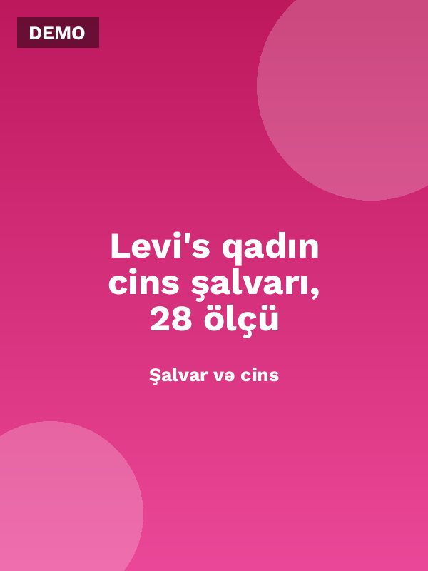 Levi's qadın cins şalvarı, 28 ölçü
