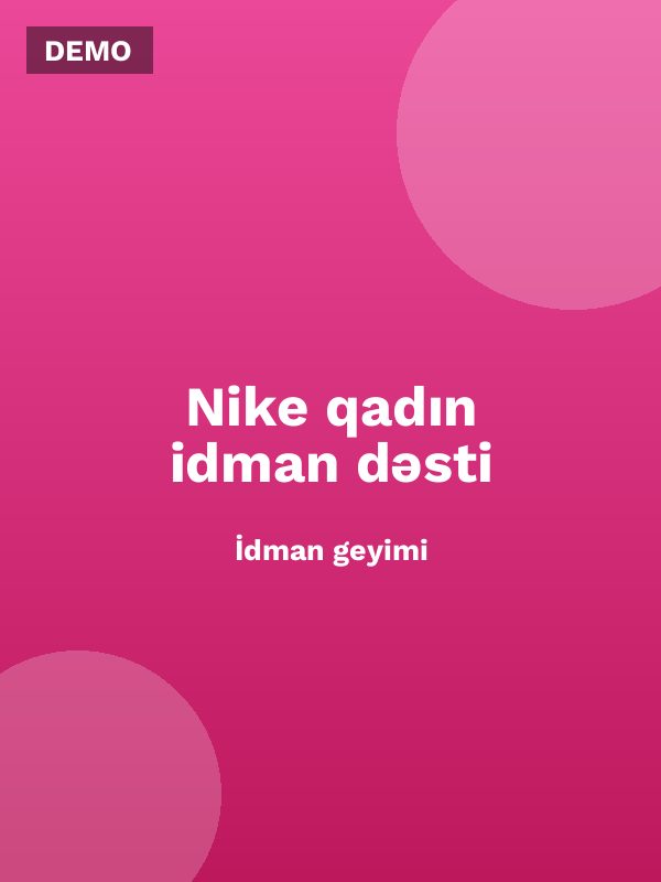 Nike qadın idman dəsti