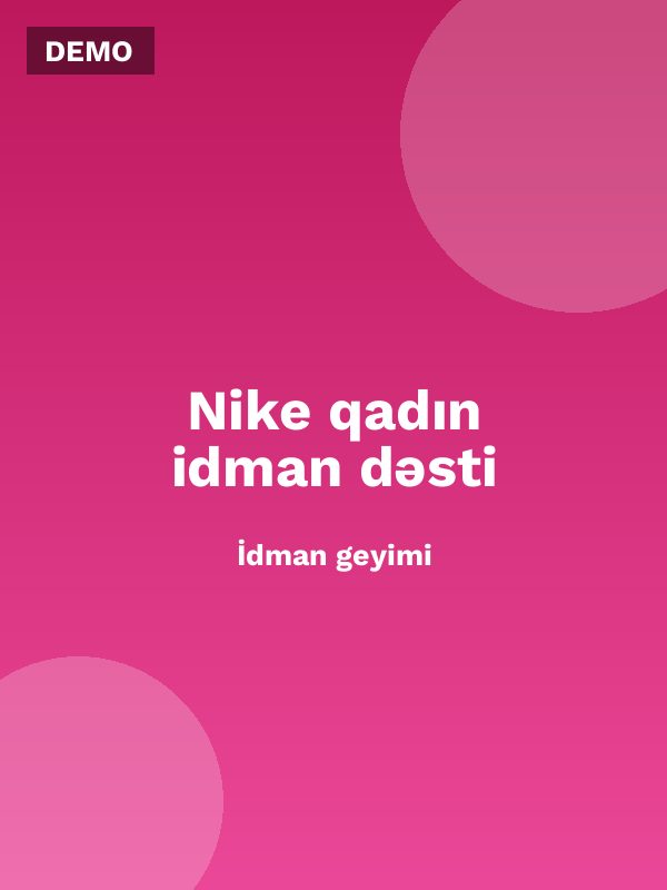 Nike qadın idman dəsti