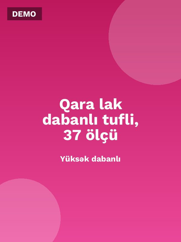 Qara lak dabanlı tufli, 37 ölçü