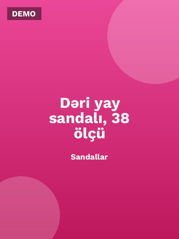 Dəri yay sandalı, 38 ölçü