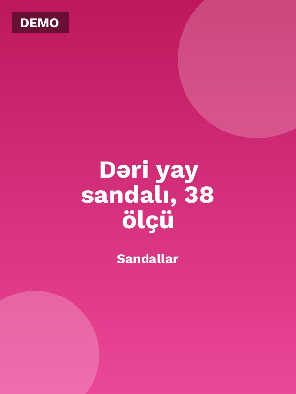 Dəri yay sandalı, 38 ölçü