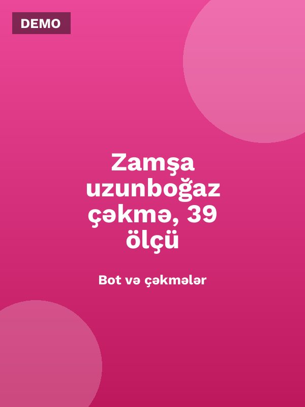 Zamşa uzunboğaz çəkmə, 39 ölçü