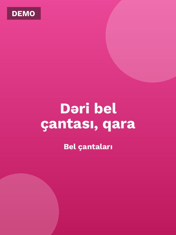 Dəri bel çantası, qara