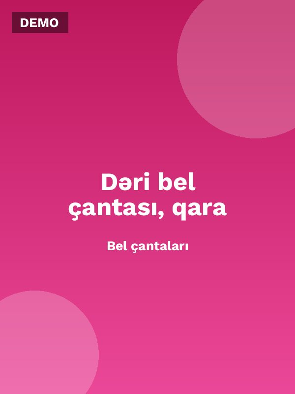Dəri bel çantası, qara