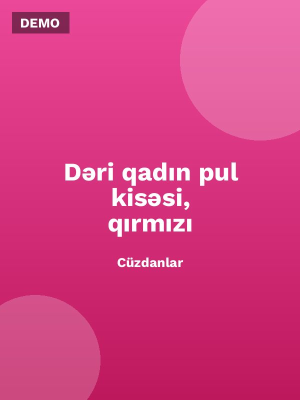 Dəri qadın pul kisəsi, qırmızı