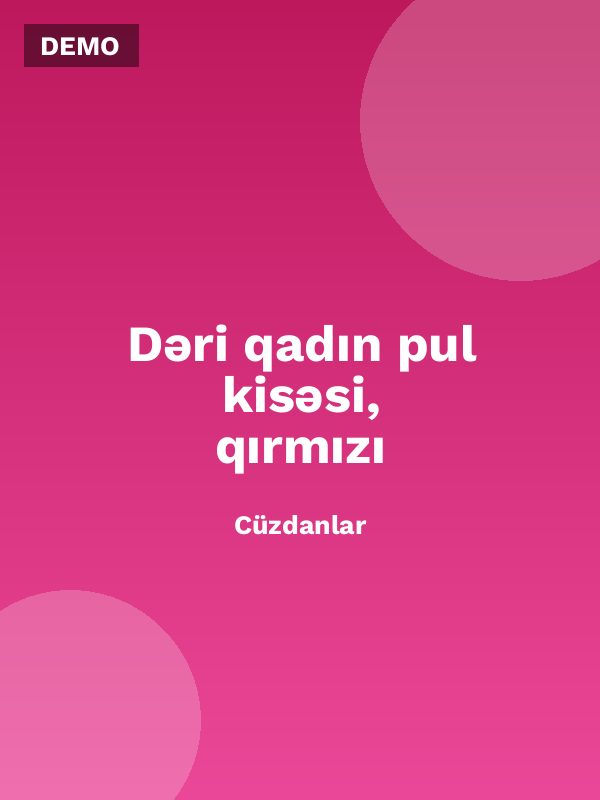 Dəri qadın pul kisəsi, qırmızı
