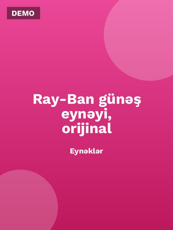 Ray-Ban günəş eynəyi, orijinal