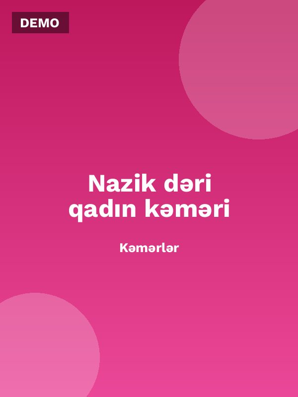 Nazik dəri qadın kəməri