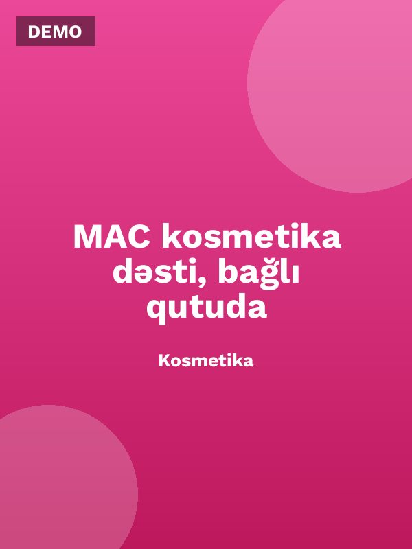 MAC kosmetika dəsti, bağlı qutuda