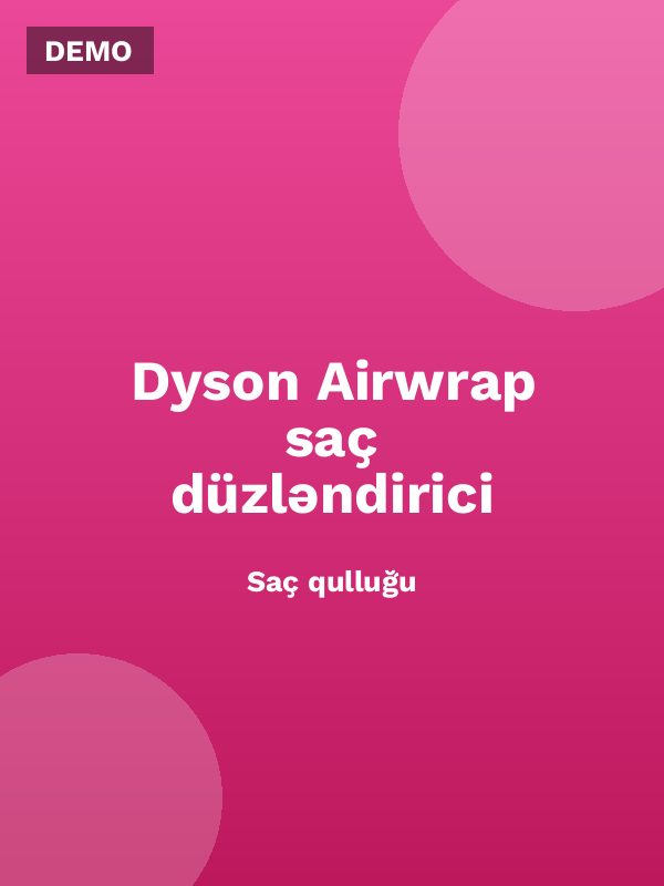Dyson Airwrap saç düzləndirici