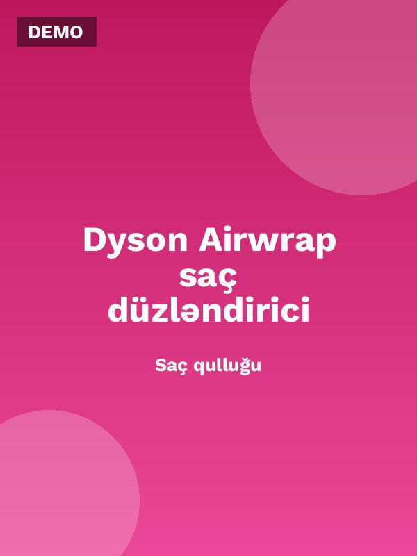Dyson Airwrap saç düzləndirici