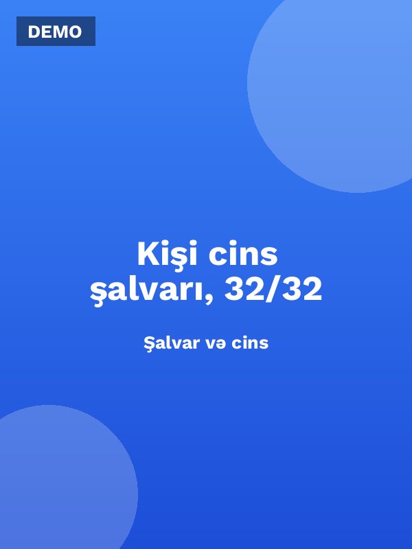 Kişi cins şalvarı, 32/32
