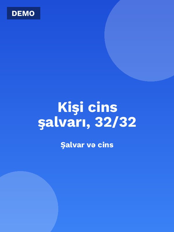 Kişi cins şalvarı, 32/32