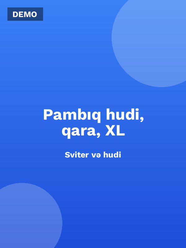 Pambıq hudi, qara, XL