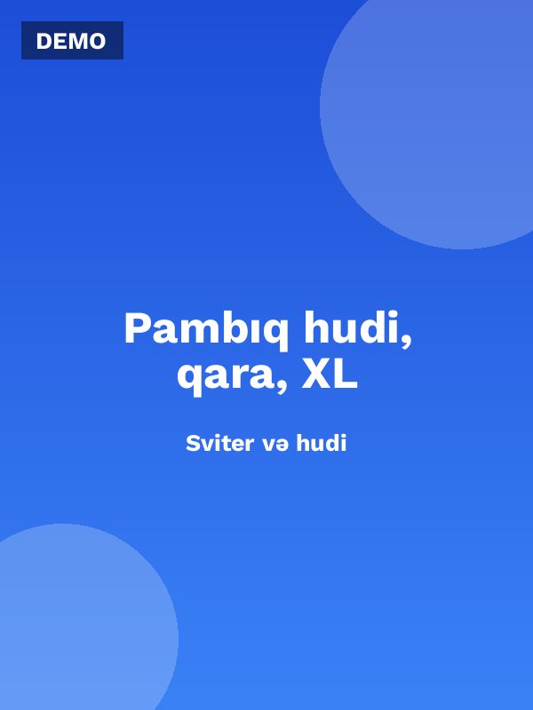 Pambıq hudi, qara, XL