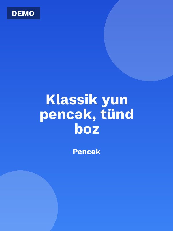 Klassik yun pencək, tünd boz