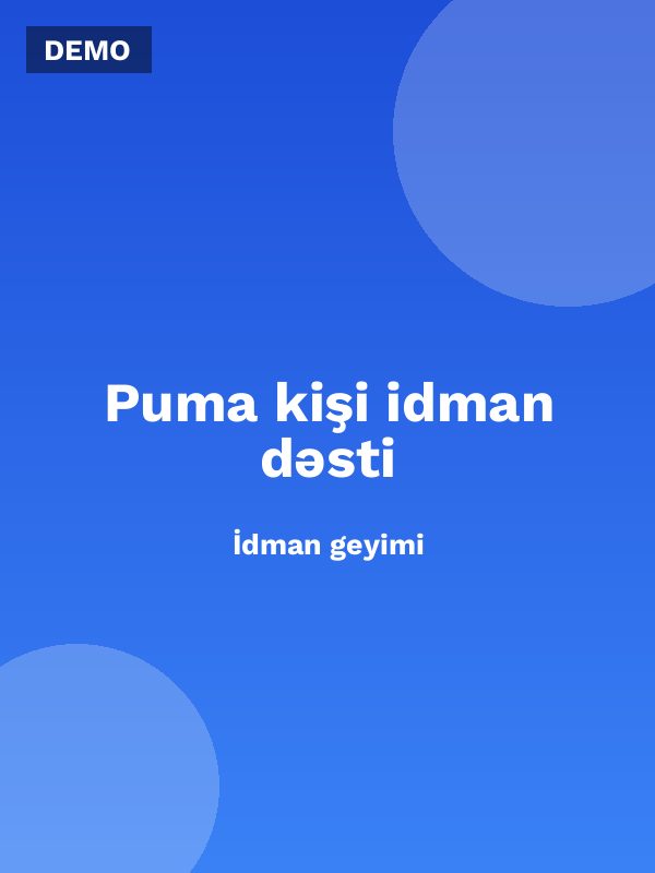Puma kişi idman dəsti