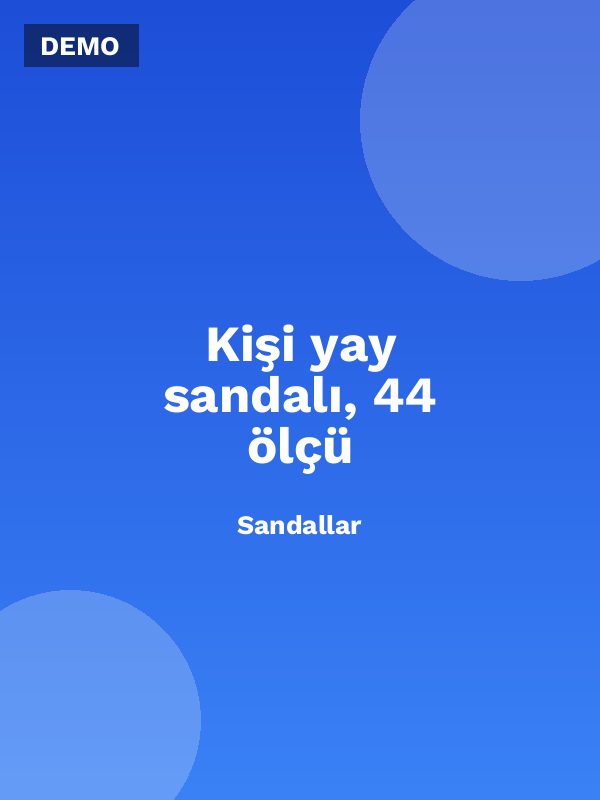 Kişi yay sandalı, 44 ölçü