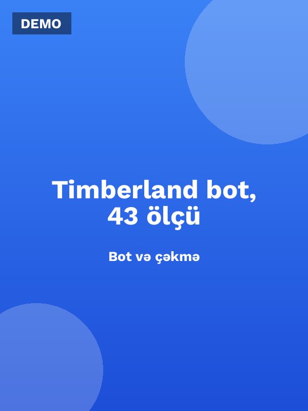 Timberland bot, 43 ölçü