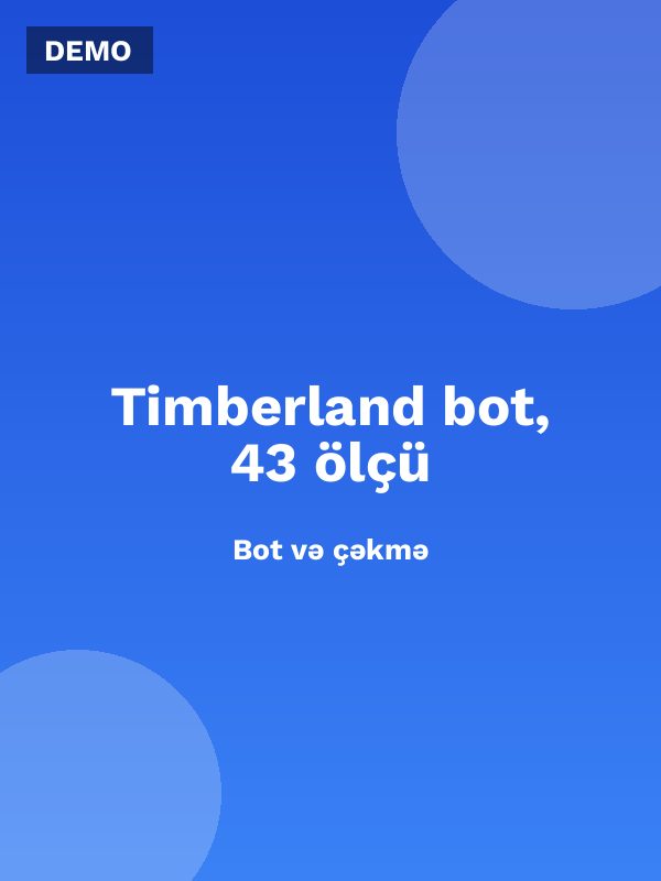 Timberland bot, 43 ölçü