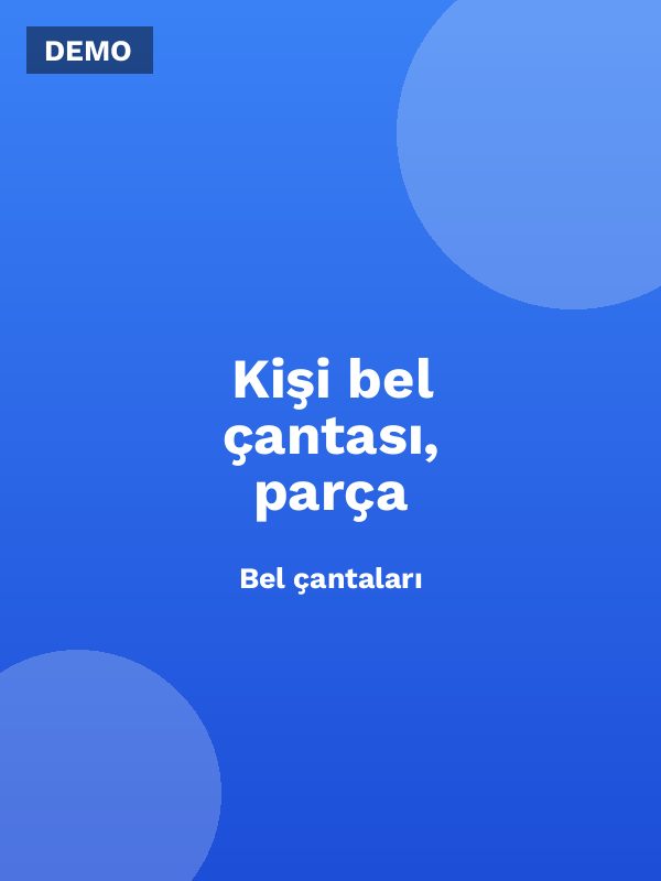 Kişi bel çantası, parça
