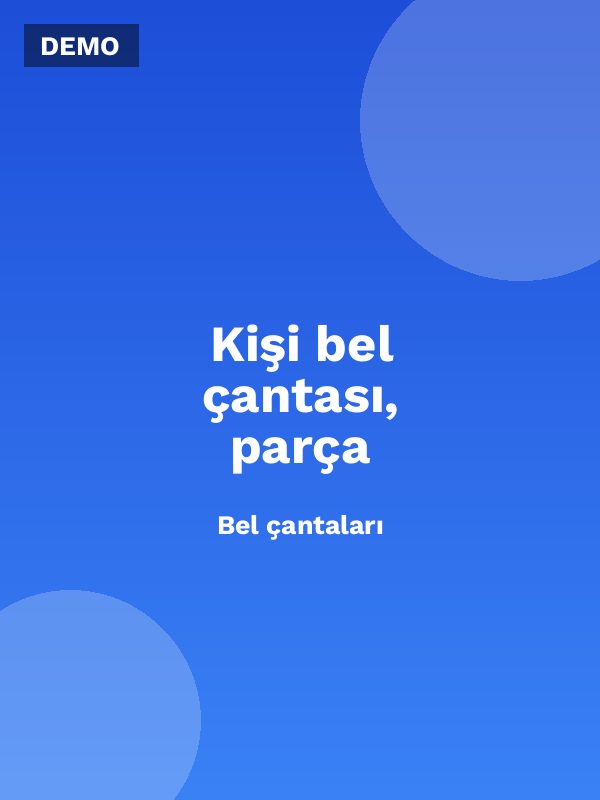 Kişi bel çantası, parça