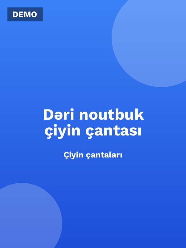 Dəri noutbuk çiyin çantası