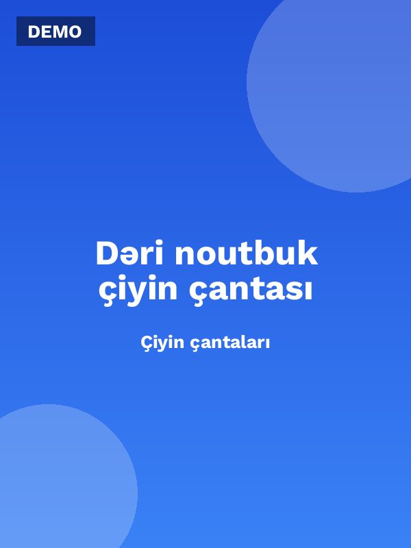 Dəri noutbuk çiyin çantası