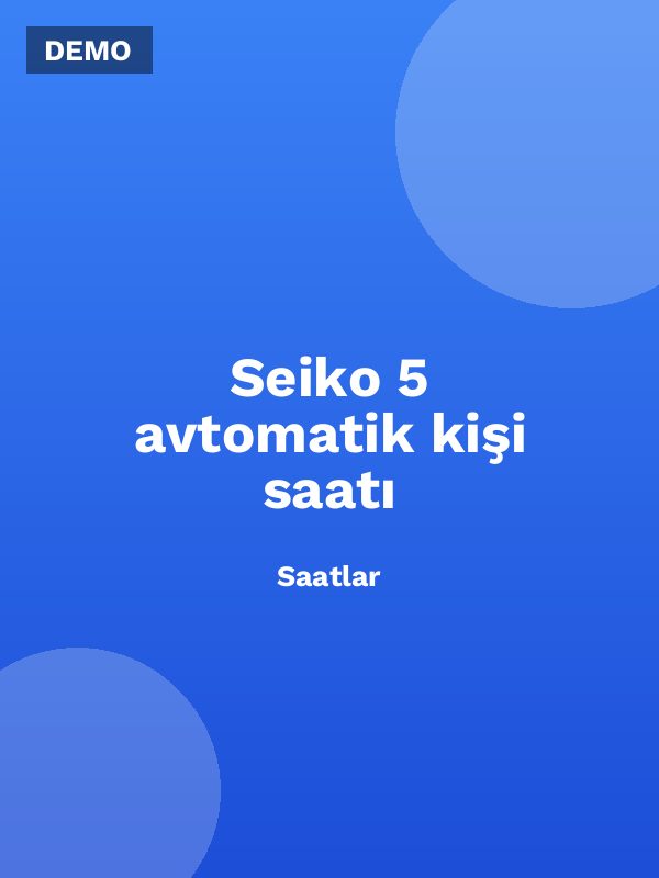 Seiko 5 avtomatik kişi saatı