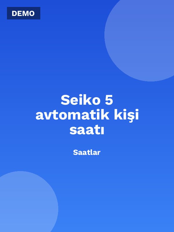 Seiko 5 avtomatik kişi saatı