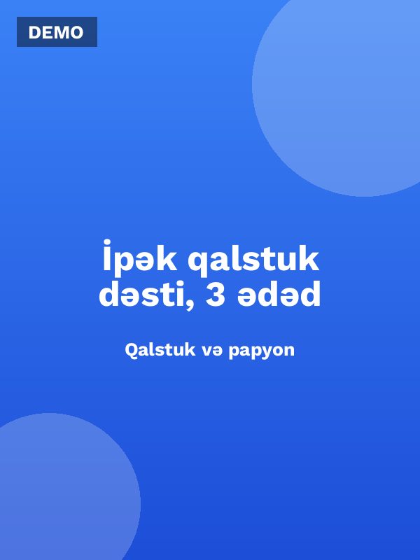 İpək qalstuk dəsti, 3 ədəd