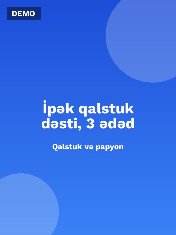 İpək qalstuk dəsti, 3 ədəd