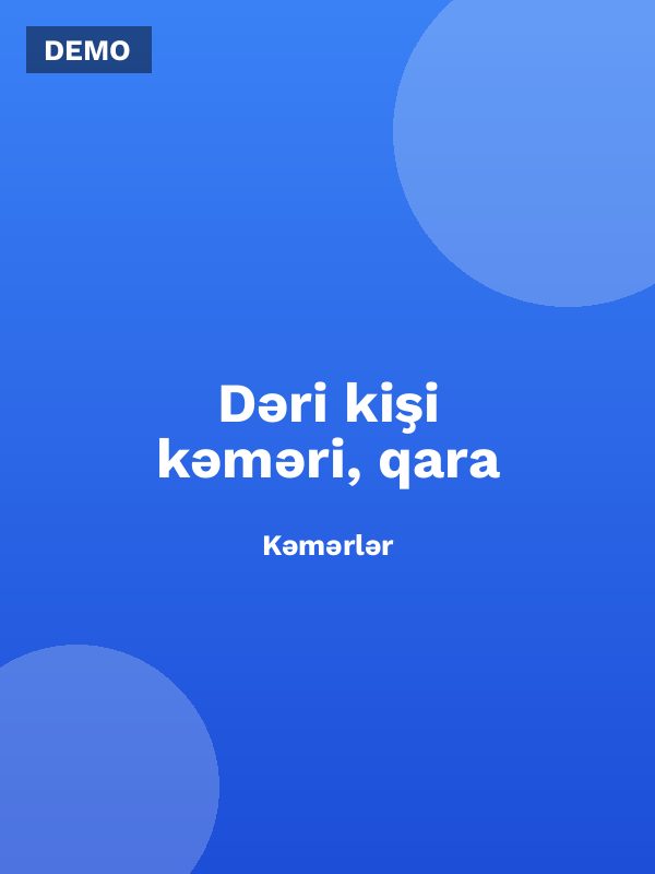 Dəri kişi kəməri, qara