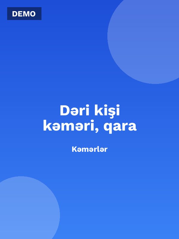 Dəri kişi kəməri, qara