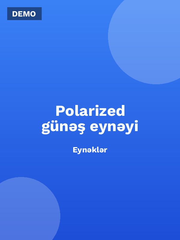 Polarized günəş eynəyi