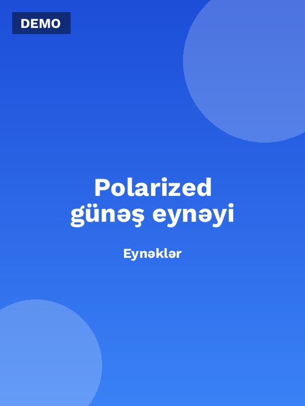 Polarized günəş eynəyi