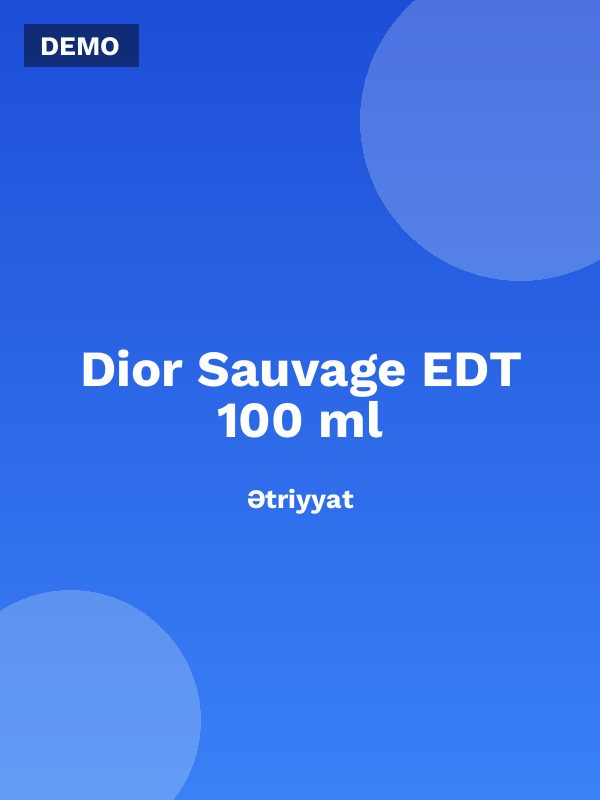 Dior Sauvage EDT 100 ml