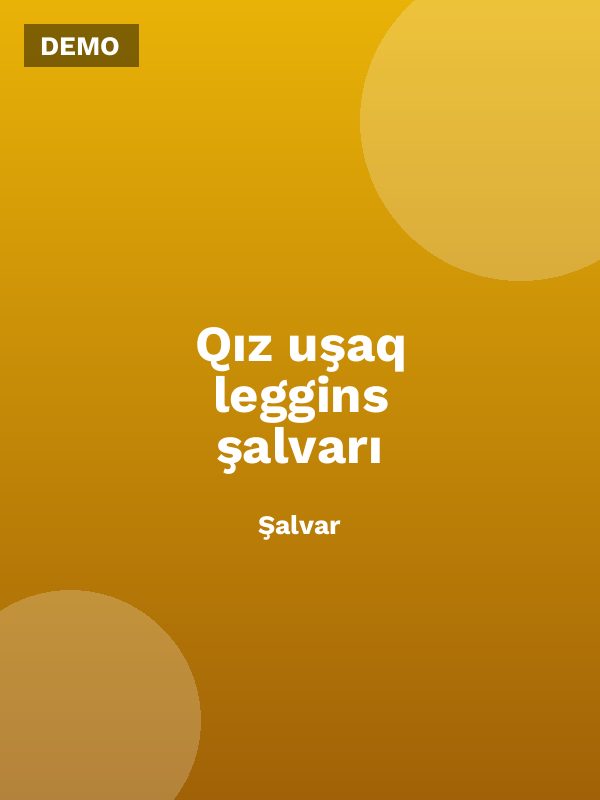 Qız uşaq leggins şalvarı