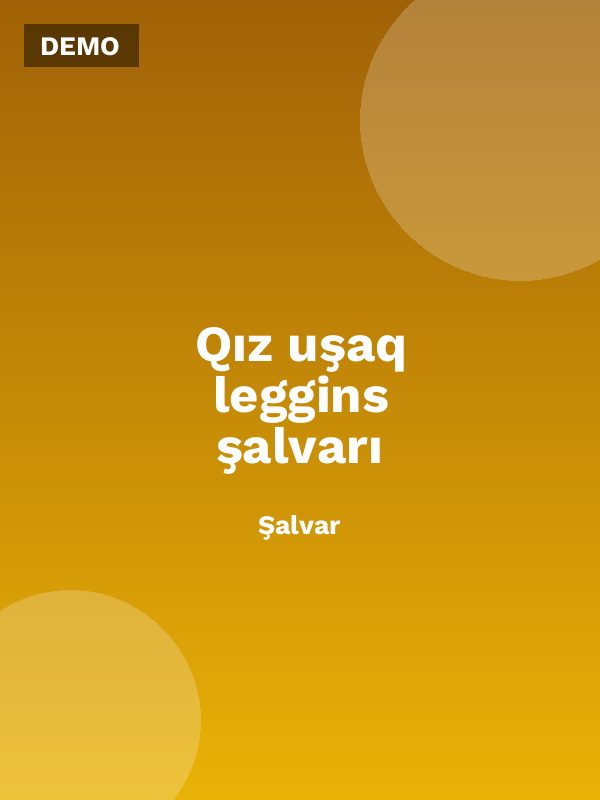Qız uşaq leggins şalvarı