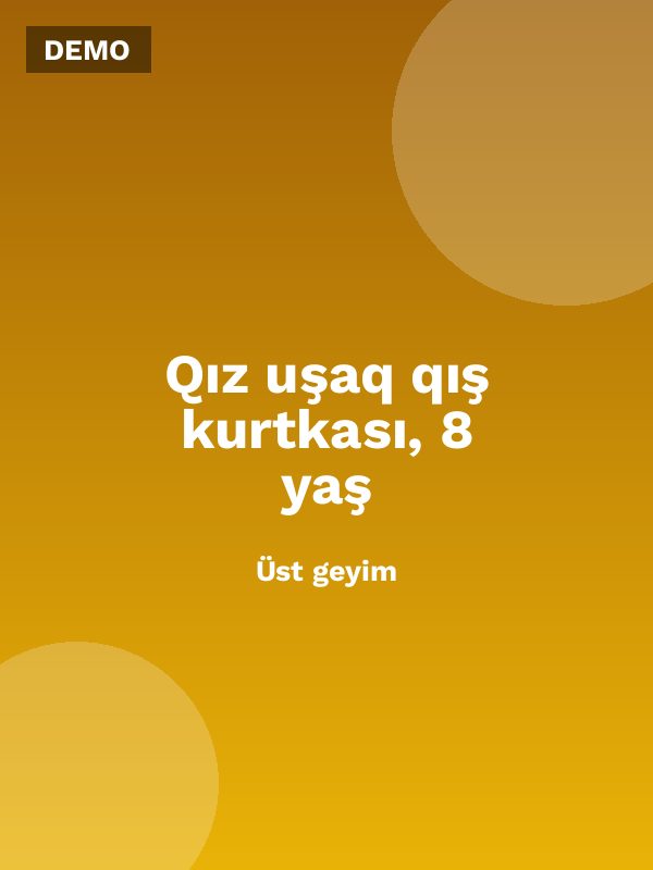 Qız uşaq qış kurtkası, 8 yaş