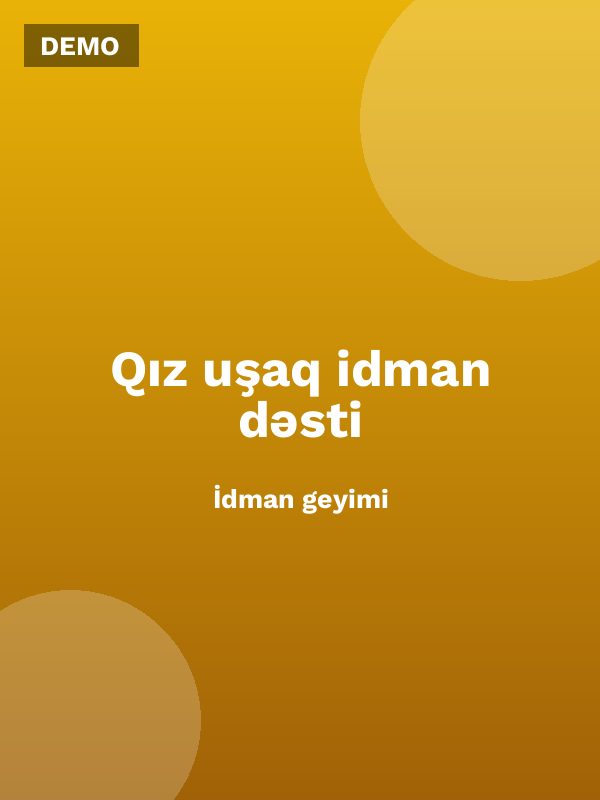 Qız uşaq idman dəsti