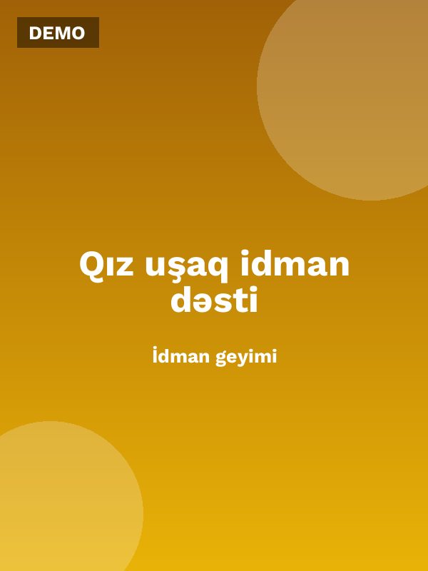 Qız uşaq idman dəsti